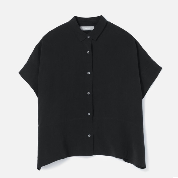 Everlane Tops - Everlane Silk Square Shirt (Black) (Size 2)
